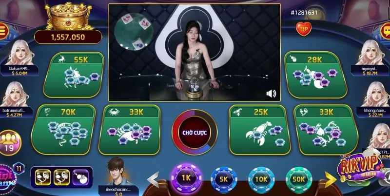 Các cửa cược Bầu cua live