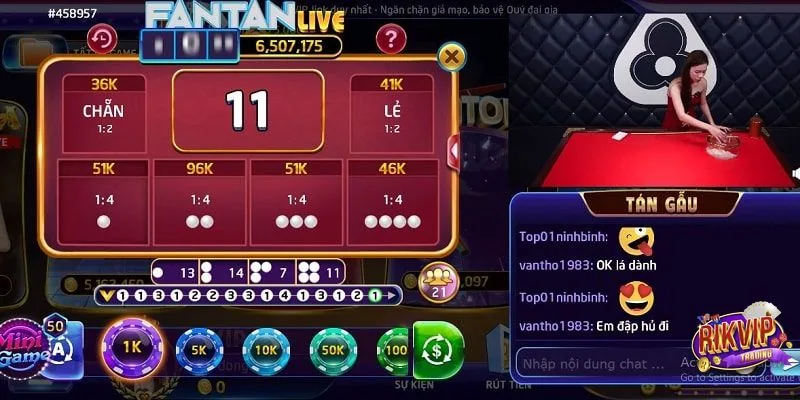 Fantan Live - Game Casino Đẳng Cấp Hot Nhất Rikvip 4 Các cửa cược trong game Fantan Live
