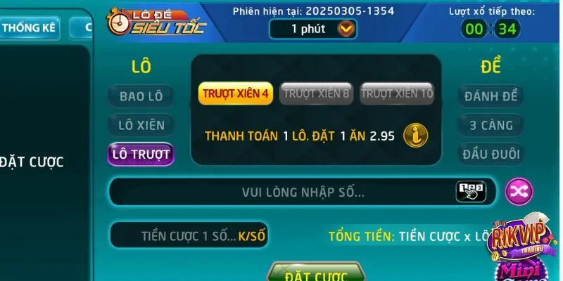 Nạp tiền vào tài khoản để tham gia game