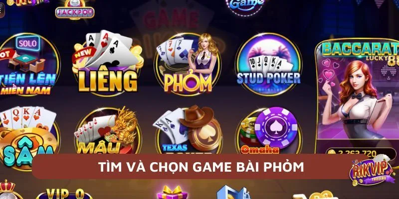 Chọn trò chơi trong giao diện trang chủ