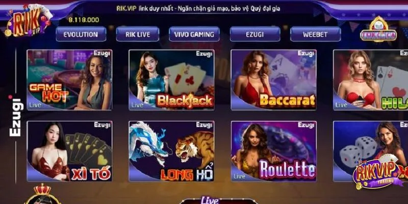 Tiết lộ kinh nghiệm dễ thắng khi chơi Casino Live Rikvip
