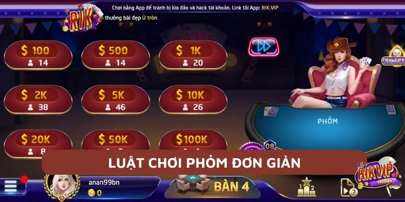 Luật chơi Phỏm dễ hiểu
