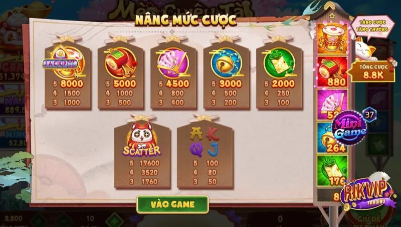 Mèo Chiêu Tài - Luật Chơi - Cách Chơi Chắc Thắng 4 Tính năng nổi trội của game