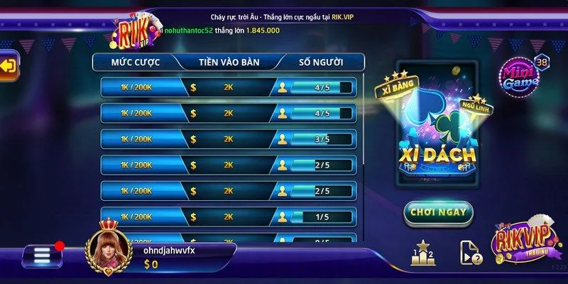 Một số kinh nghiệm chơi xì dách